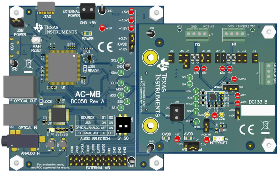 机械图纸 - 德州仪器 ADC3120EVM-PDK音频ADC评估模块