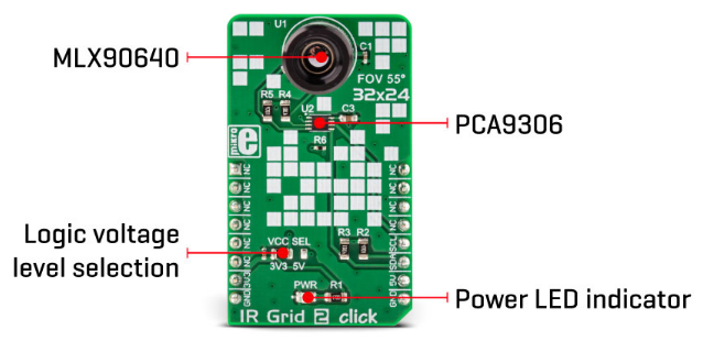 Mikroe MIKROE-3194 IR Grid 2 Click板