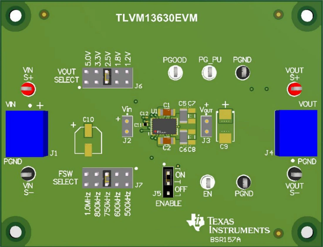 机械图纸 - 德州仪器 TLVM13630EVM评估板 (EVM)