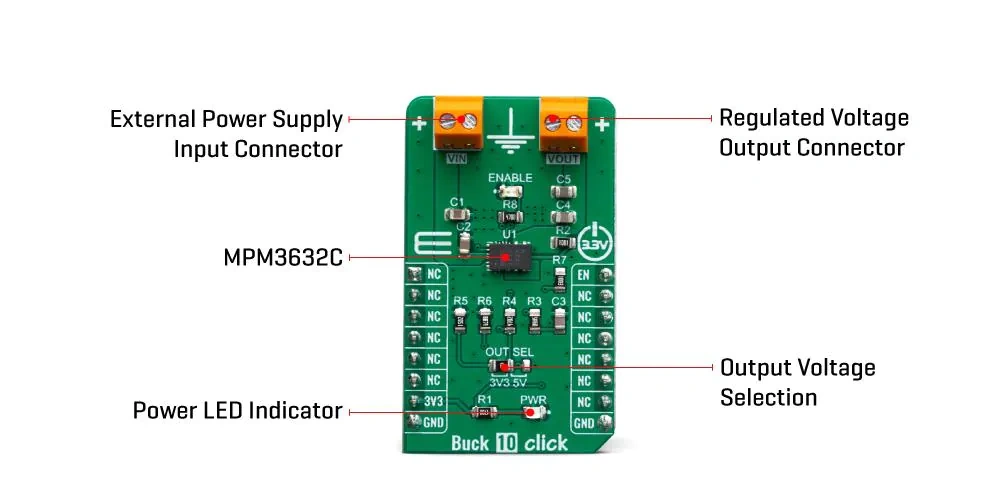 Mikroe MIKROE-3569 Buck 10 Click