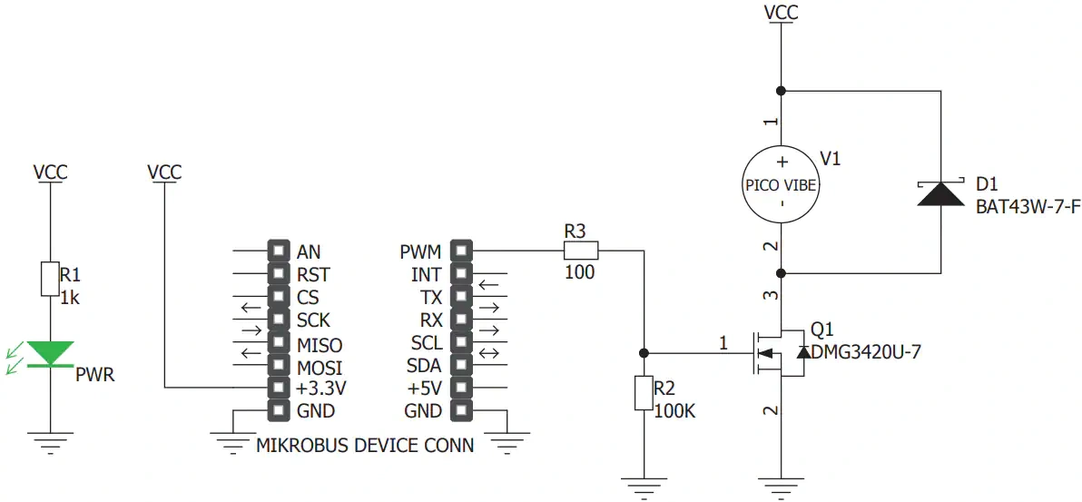 Mikroe Vibro Motor Click Board™