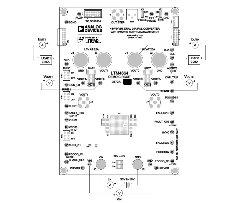 机械图纸 - Analog Devices Inc. DC2672A-A LTM4664用演示板