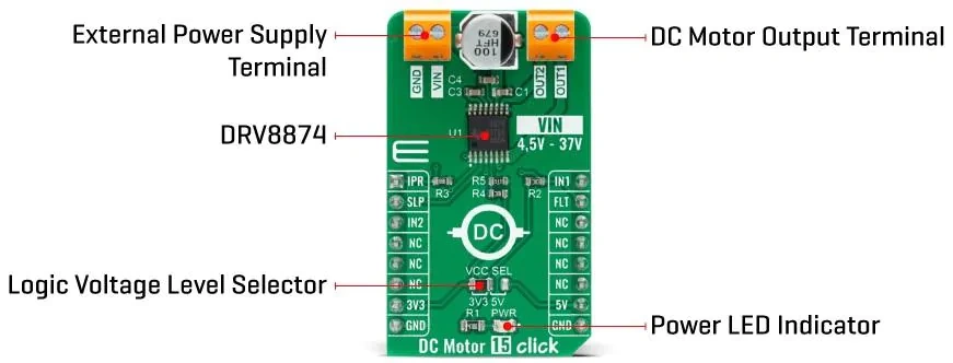 Mikroe DC Motor 15 Click