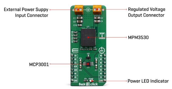 Mikroe Buck 13 Click Step-down Converter