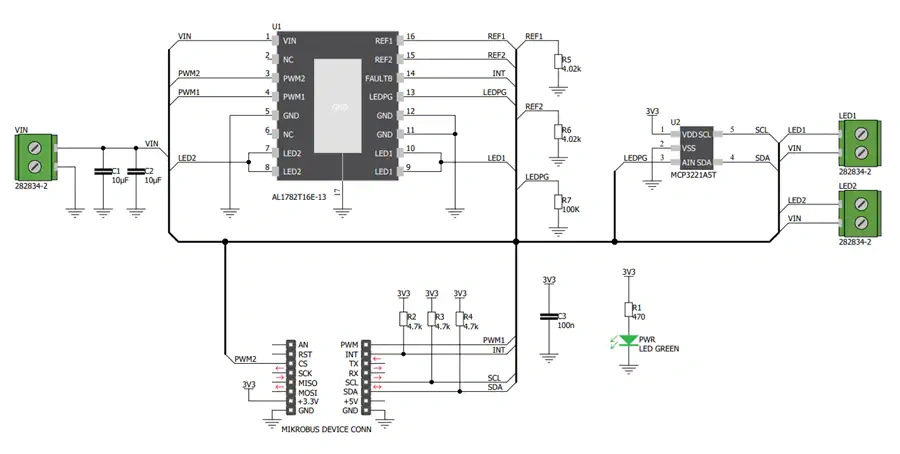 Schematic - Mikroe MIKROE-3399 Light Temp Click