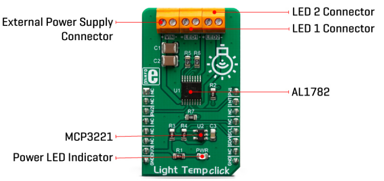 Mikroe MIKROE-3399 Light Temp Click