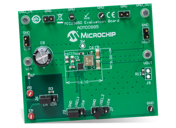 微心科技 MIC23650 6A同步降压稳压器评估板