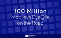 Intel旗下Mobileye宣布 EyeQ 自动驾驶芯片出货1亿颗